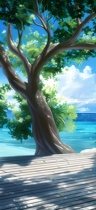 蔚蓝海面