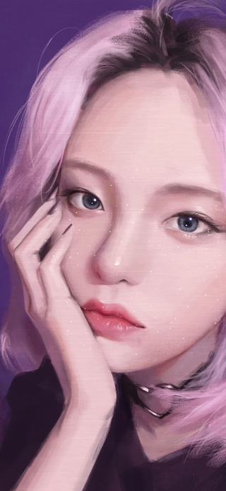 气质高冷插画小姐姐