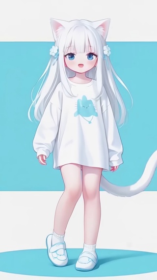 呆萌可爱兽耳美少女