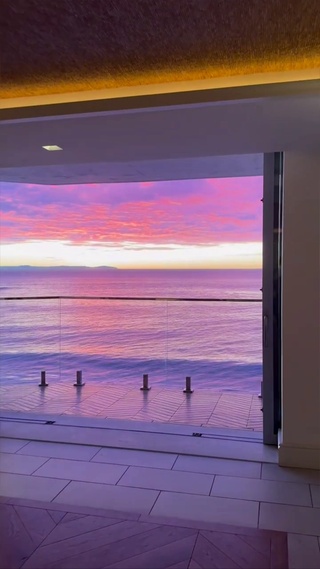 浪漫的海上晚霞