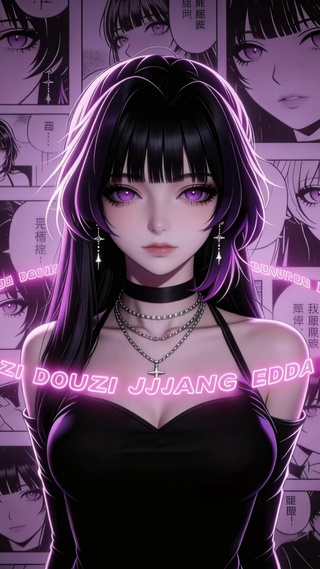 紫调漫境动漫女孩