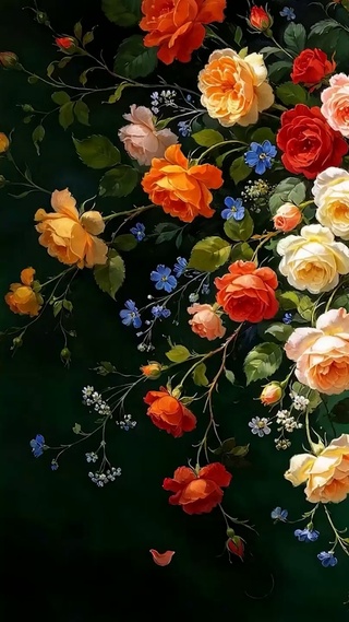 护眼绿景花草