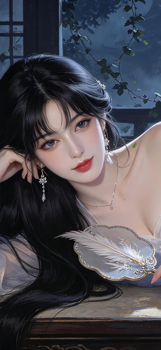 侧卧古风美人