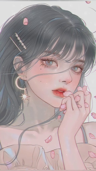 4k插画美女小姐姐