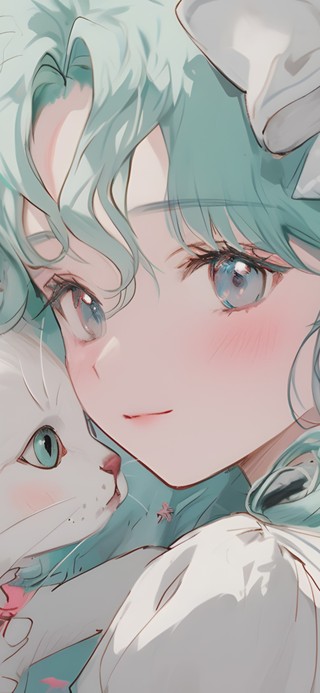 少女和猫