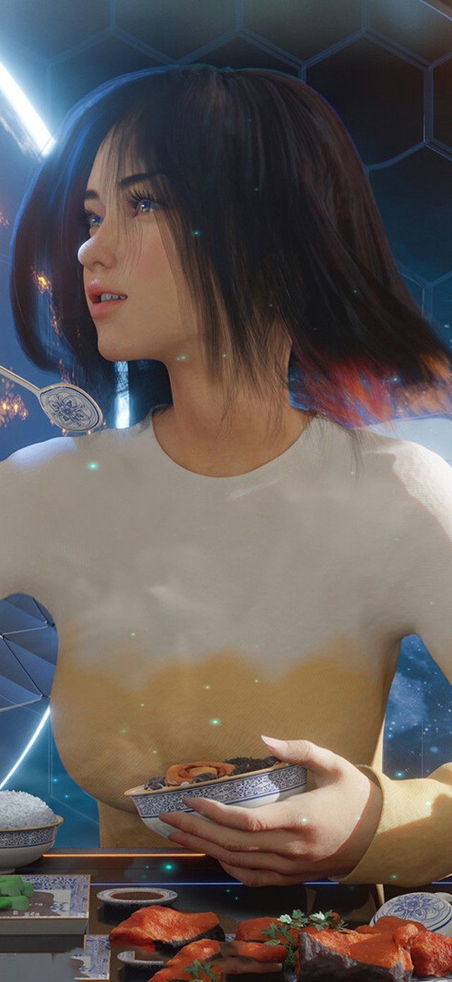 宇宙太空飞船少女的晚饭