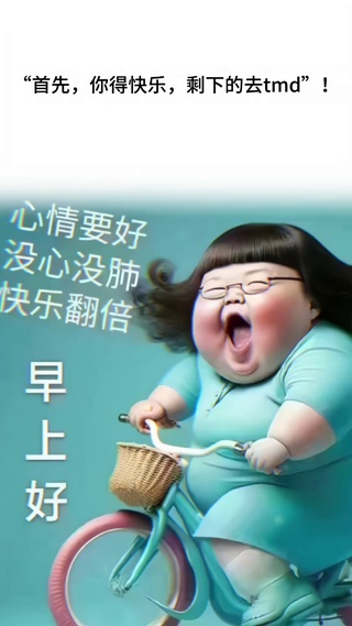 没心没肺，快乐加倍，早上好