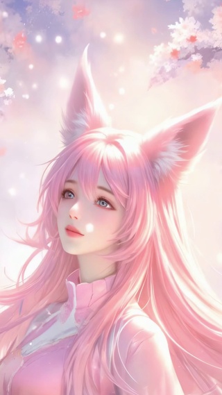 粉毛狐耳女孩