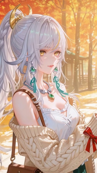 掌心红叶与秋日