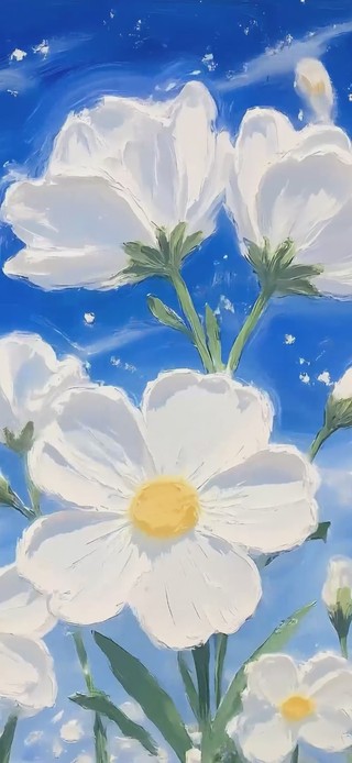 纯净的白色花朵