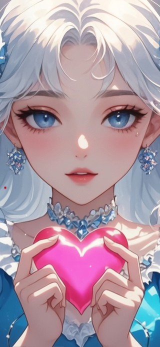 花漾壁纸|蓝发冰系少女