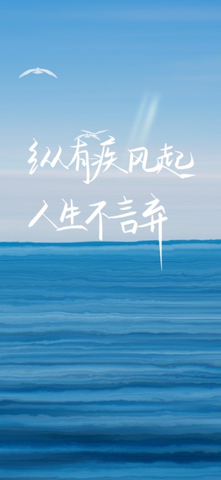 纵有疾风起，人生不言弃