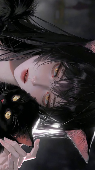 黑猫-猫耳少女