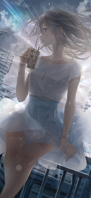 4K唯美清纯阳台少女