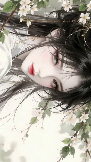 古风清纯水墨风少女