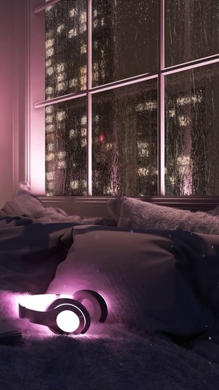 雨夜卧室