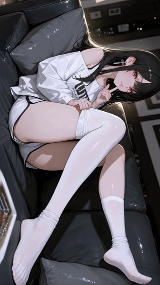 居家纯欲白丝少女