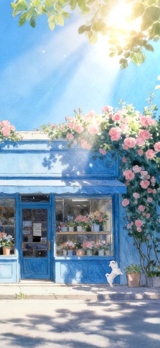唯美午后阳光花店