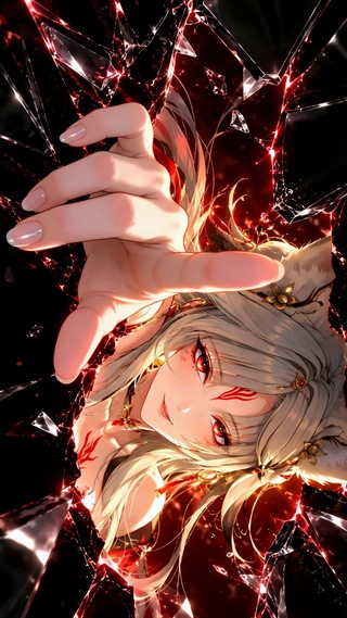 破屏红瞳狐耳少女-心月狐