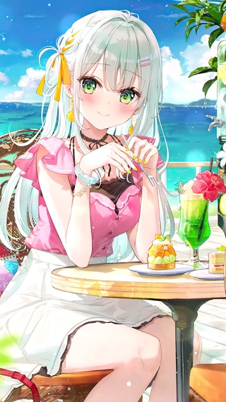夏日海滩少女