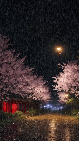 4K 樱花树下