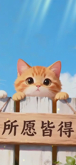 可爱三只小猫