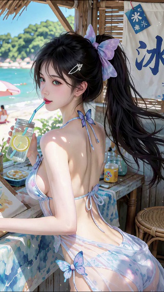 海边美女