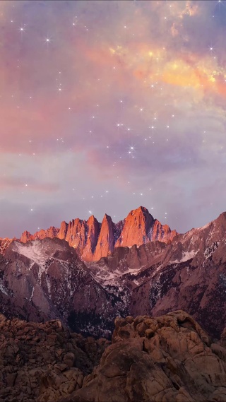 8k超清唯美山川星空