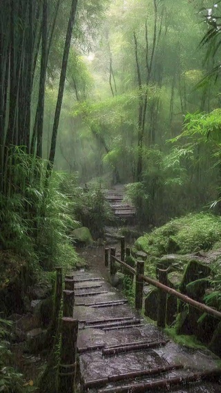 听雨落下的声音