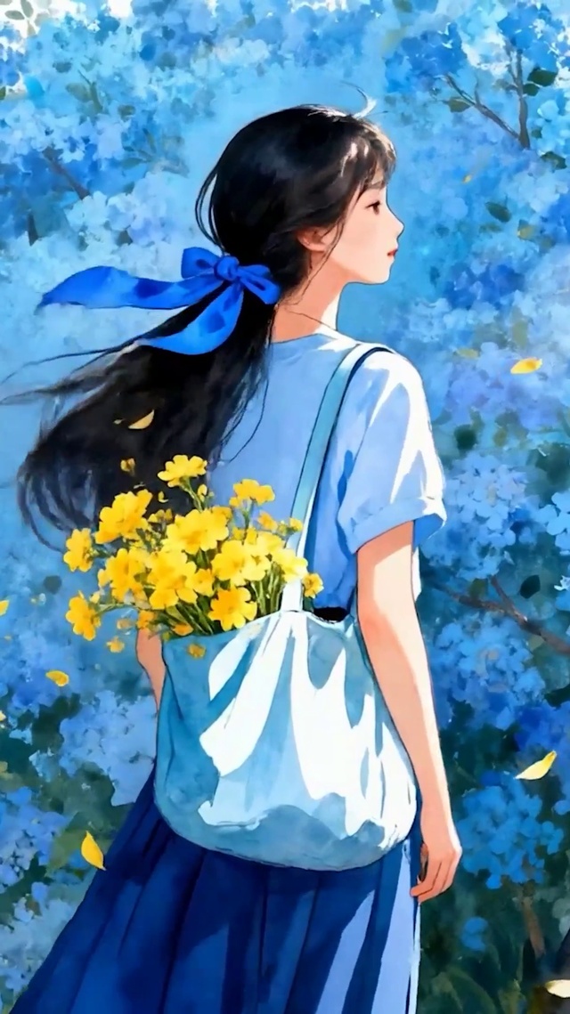 花海中女孩