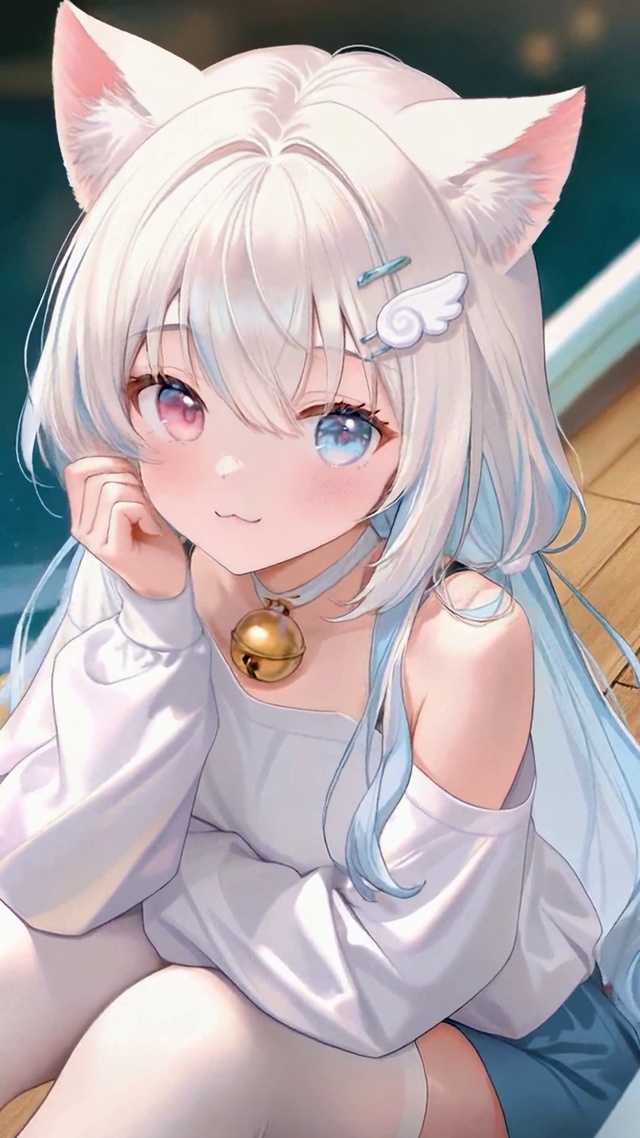 夜湖泛舟猫耳二次元美少女