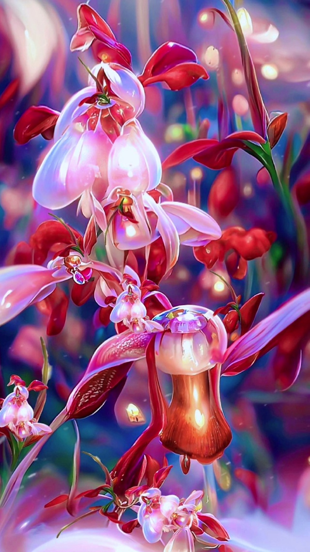 红色铃兰花