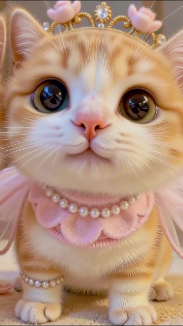 可爱公主风橘猫