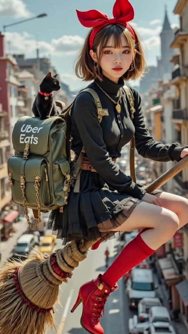 魔女骑扫帚