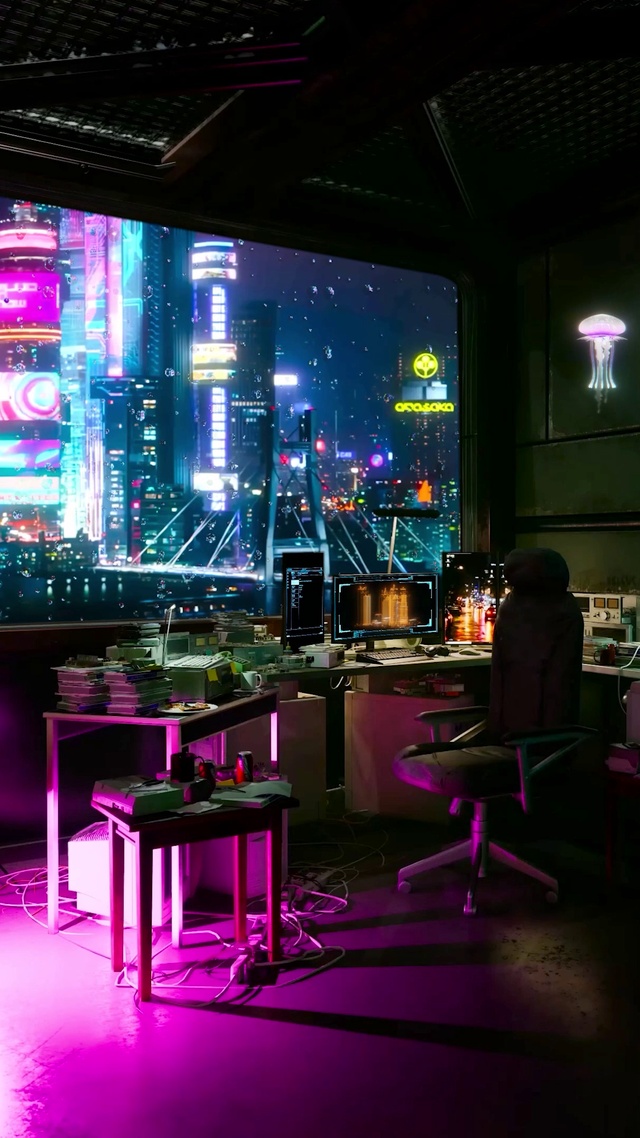 4K赛博科幻房间
