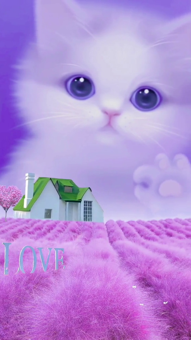 粉色可爱猫咪