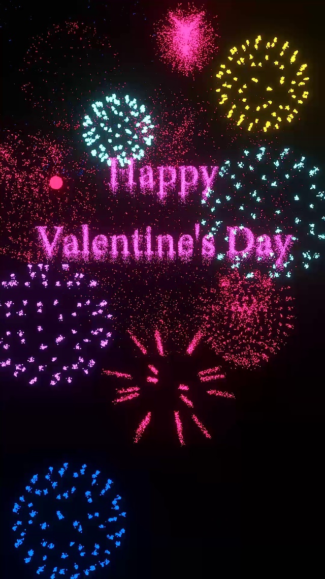 粒子特效心形烟花