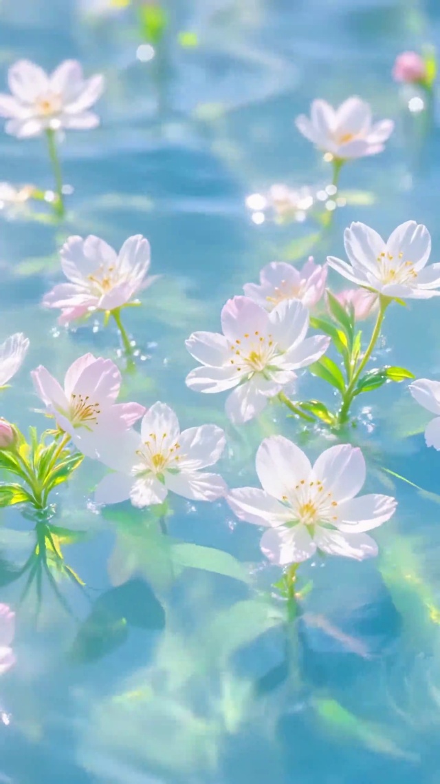 涟漪里的春日小花