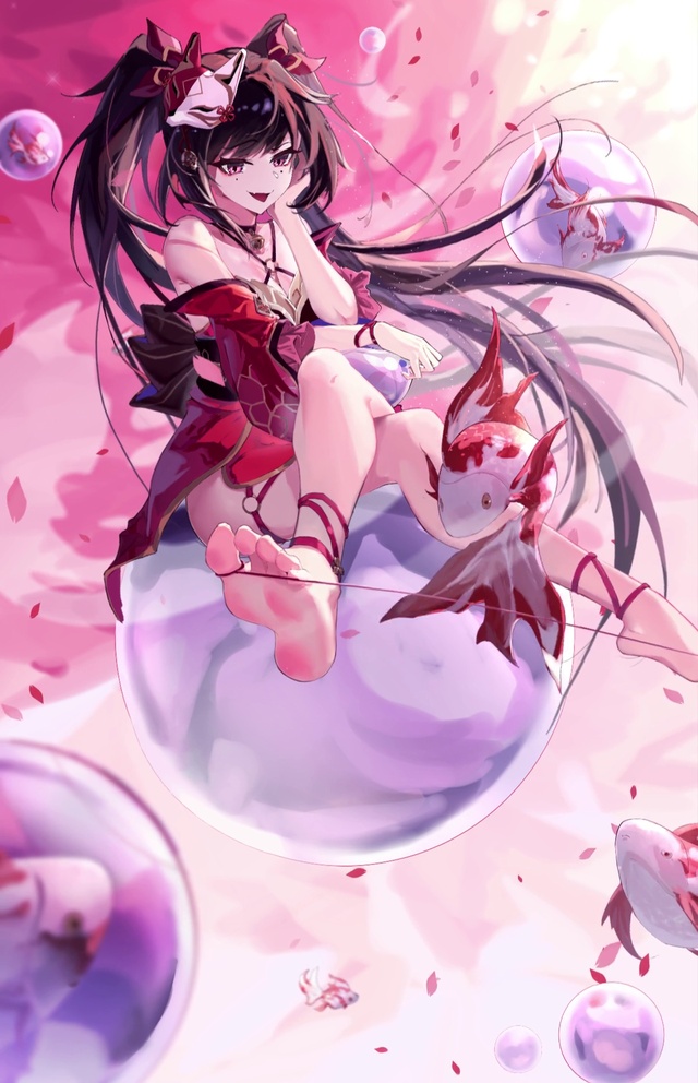 花火戏金鱼