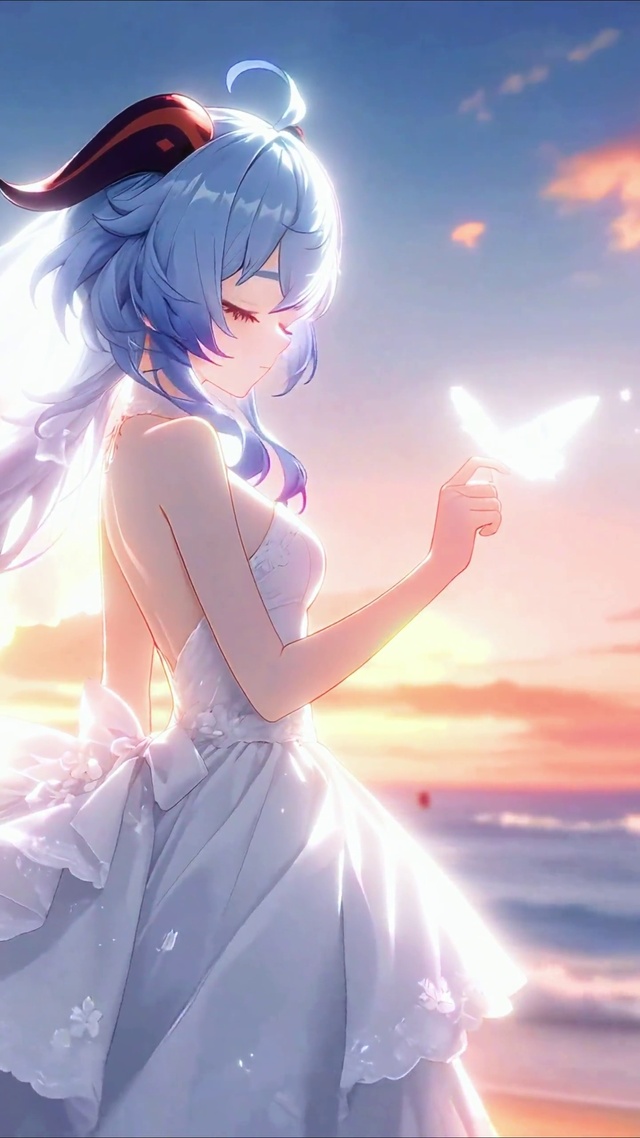 甘雨丨海屿落日丨