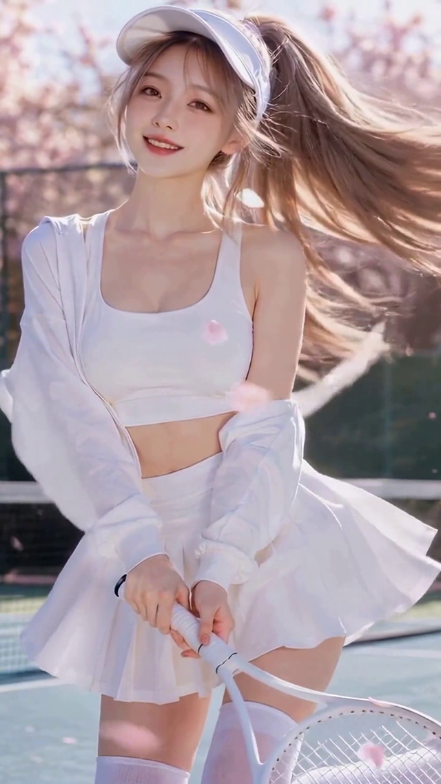 樱花网球场阳光元气美少女