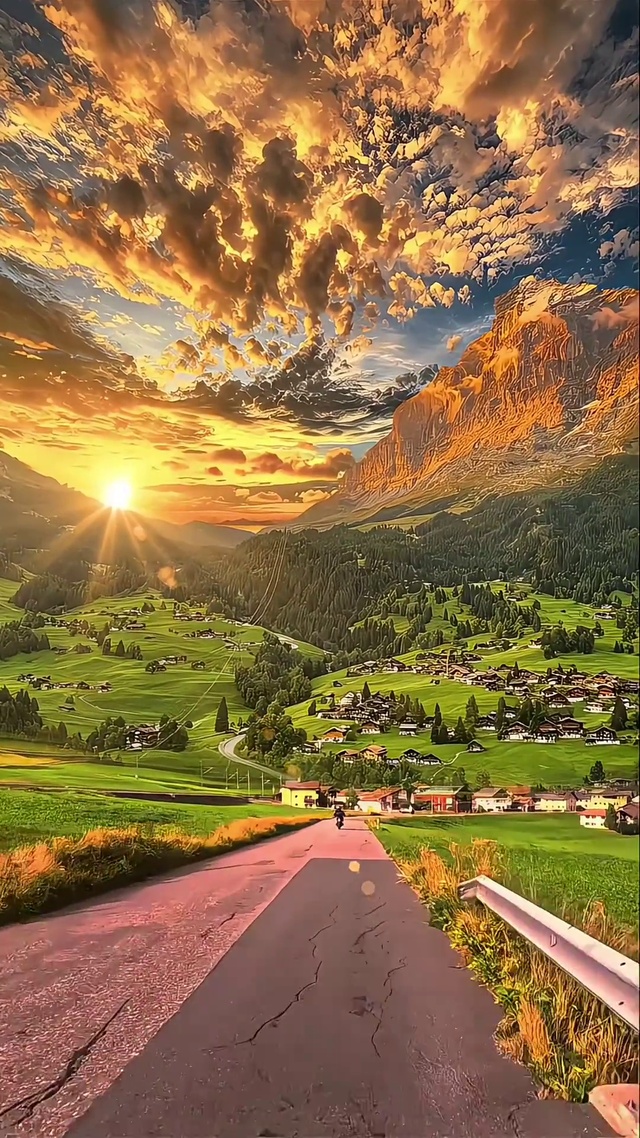 夕阳小镇