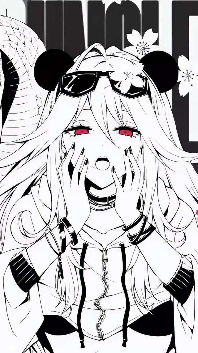 二次元黑白少女