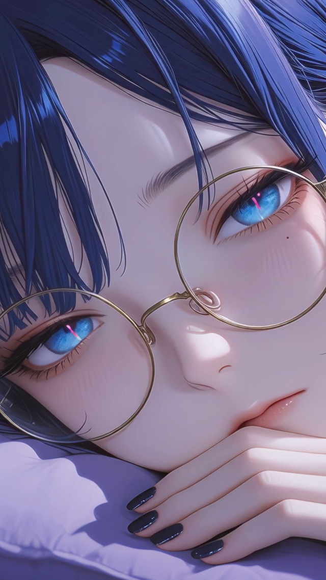 治愈眼镜美女高清4k