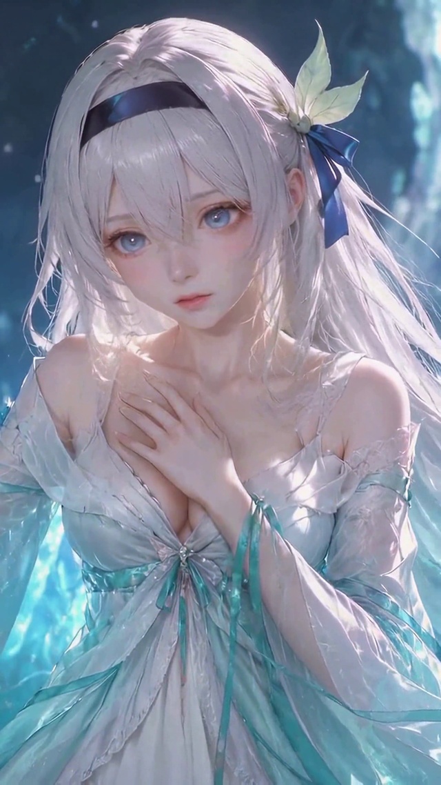 冰洞银发清纯美少女