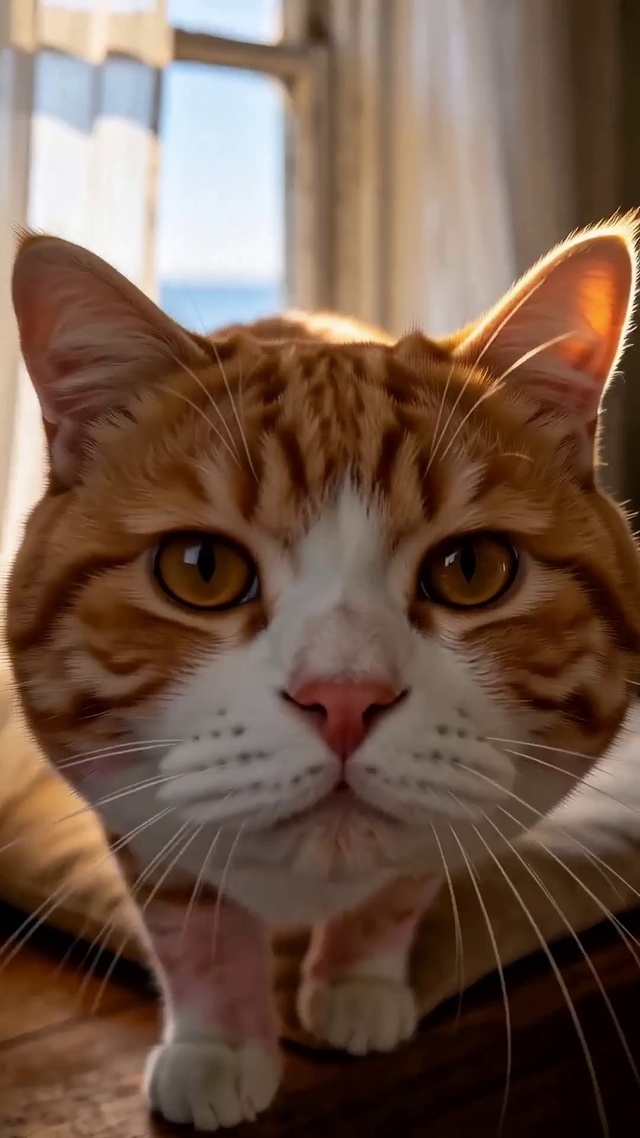 窗台小橘猫