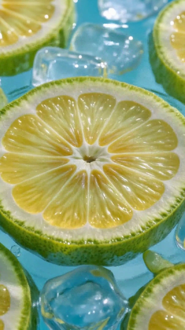 夏日清凉青柠冰块