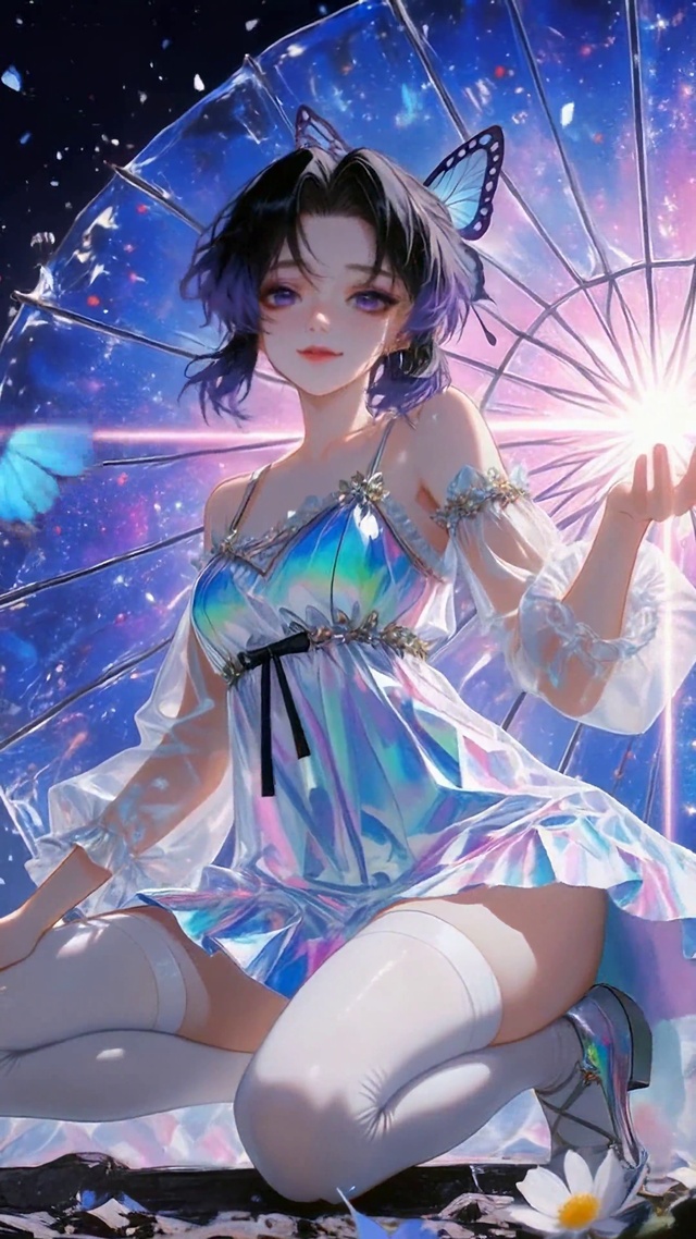 星空花海蝴蝶少女蝴蝶忍
