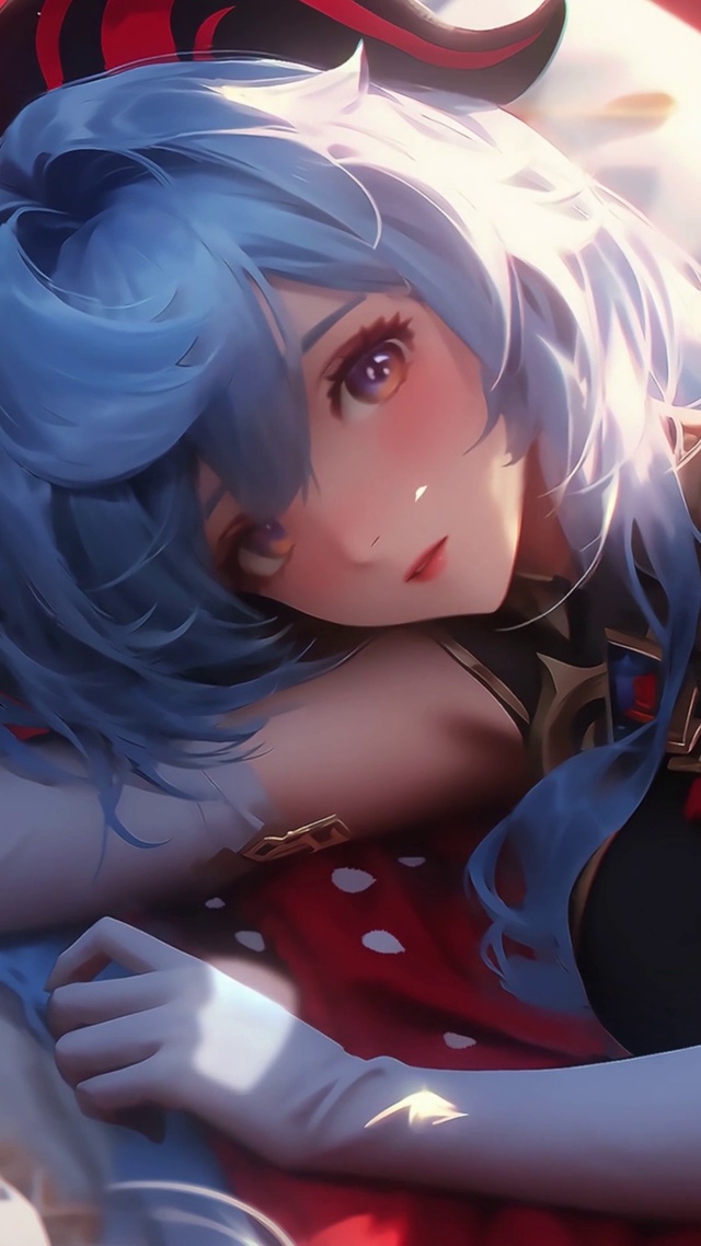 唯美Cos原神甘雨——樱花雨下