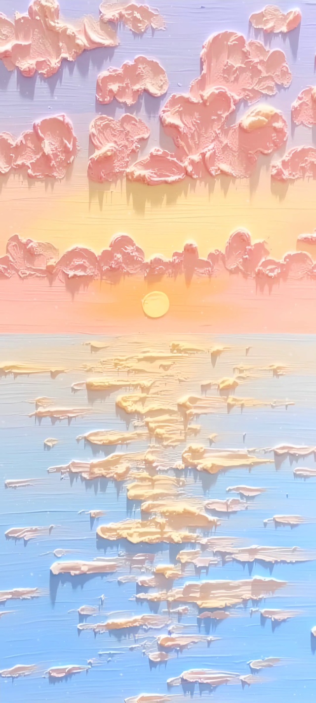 粉紫霞彩下的绚烂日出